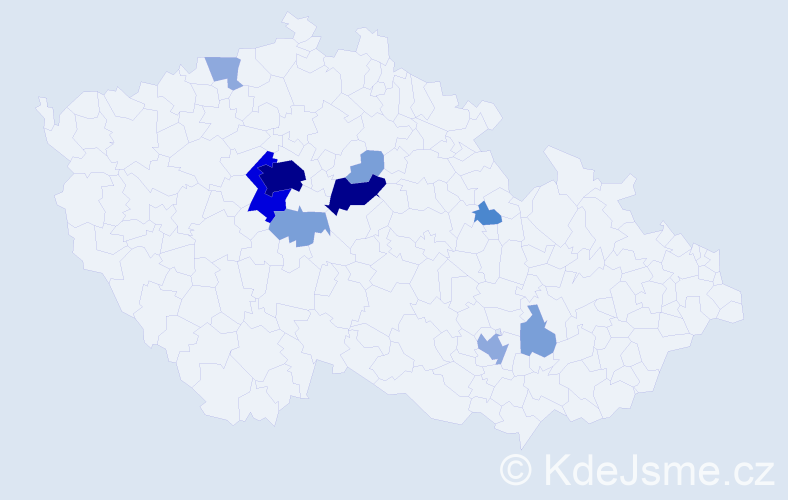 Příjmení: 'Chuchvalec', počet výskytů 31 v celé ČR
