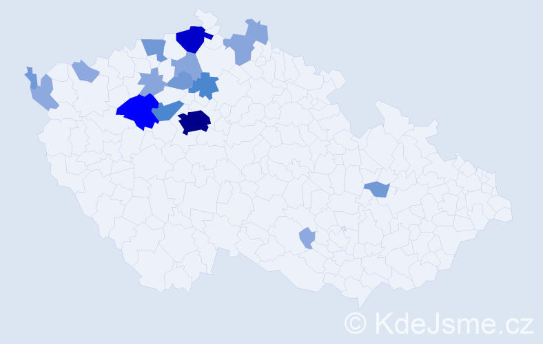 Příjmení: 'Lepová', počet výskytů 55 v celé ČR
