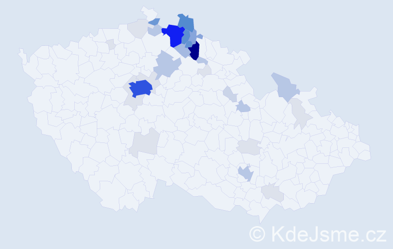 Příjmení: 'Maryško', počet výskytů 142 v celé ČR