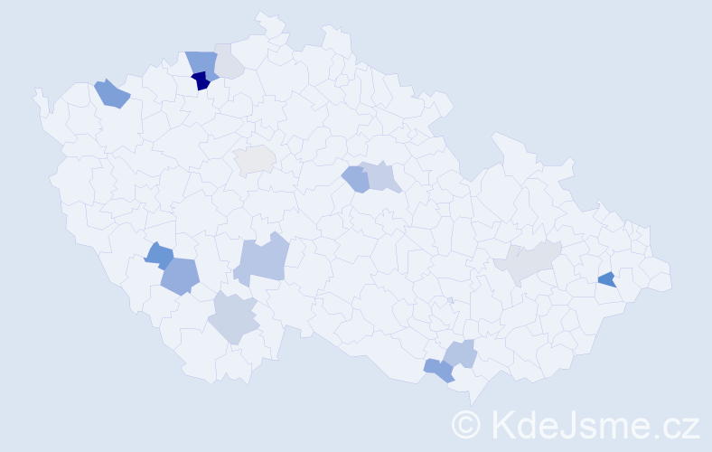 Příjmení: 'Kopnická', počet výskytů 31 v celé ČR