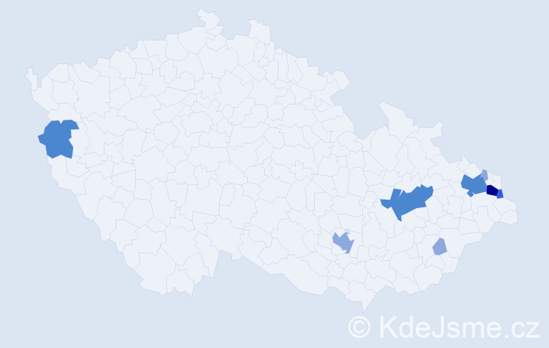 Příjmení: 'Tannenberg', počet výskytů 17 v celé ČR