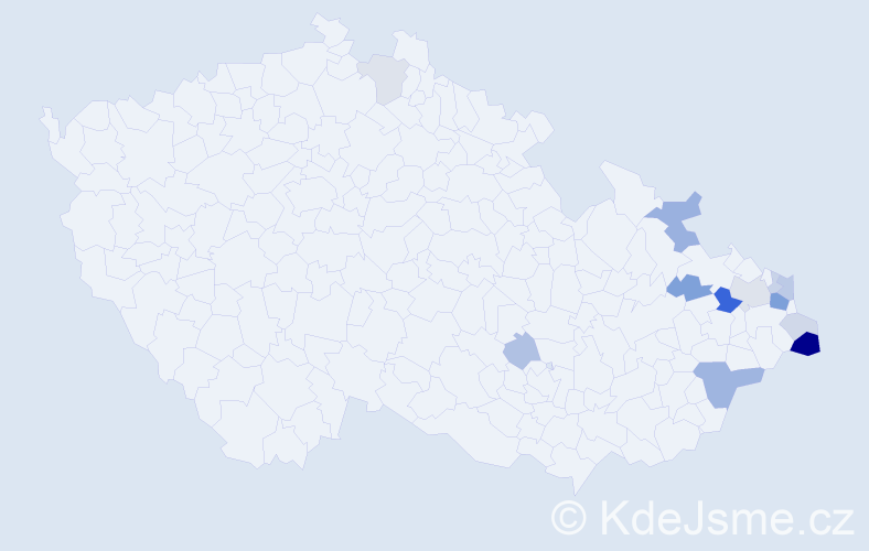 Příjmení: 'Bierská', počet výskytů 30 v celé ČR