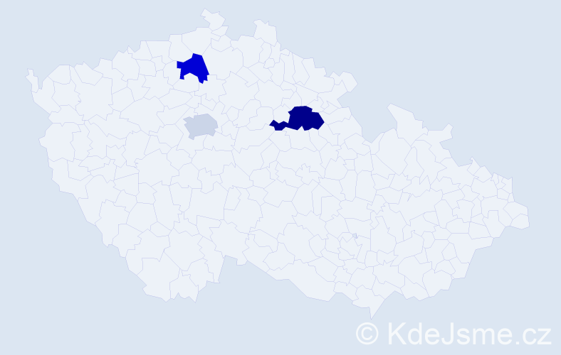 Příjmení: 'Giebová', počet výskytů 4 v celé ČR
