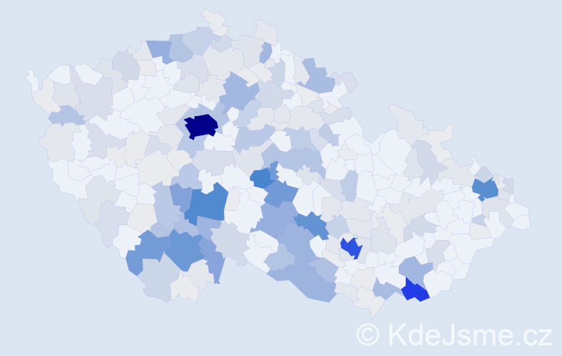 Příjmení: 'Prášek', počet výskytů 980 v celé ČR