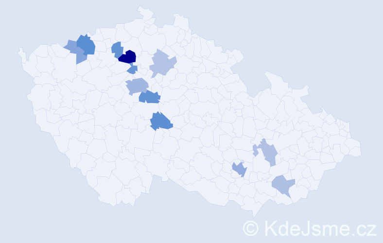 Příjmení: 'Tyshchenko', počet výskytů 29 v celé ČR