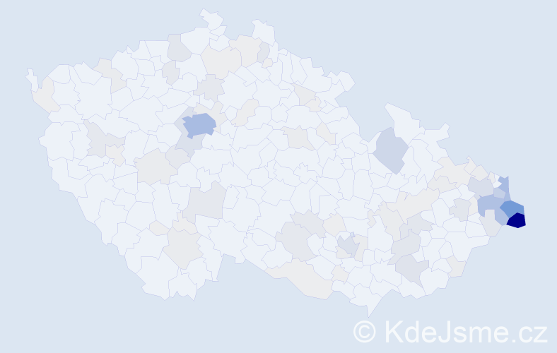 Příjmení: 'Bojko', počet výskytů 406 v celé ČR