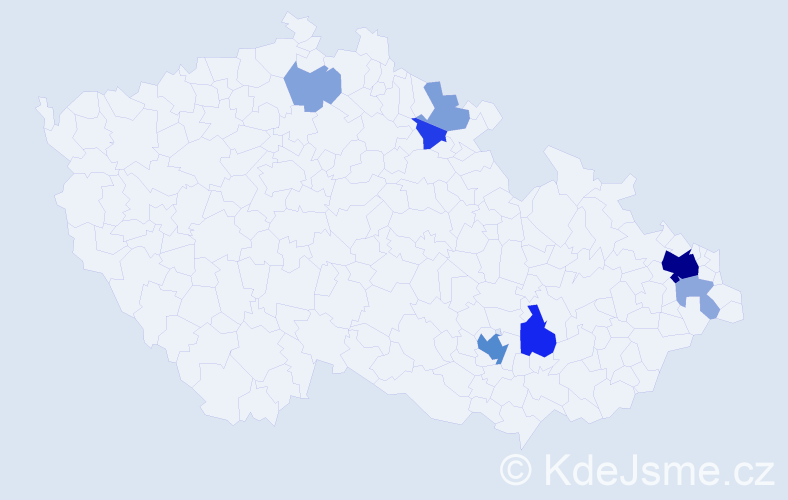 Příjmení: 'Drahanská', počet výskytů 23 v celé ČR