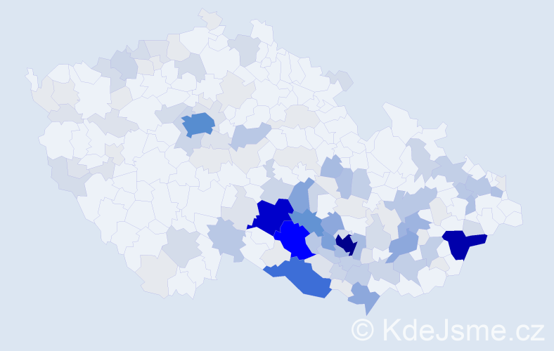 Příjmení: 'Fila', počet výskytů 554 v celé ČR