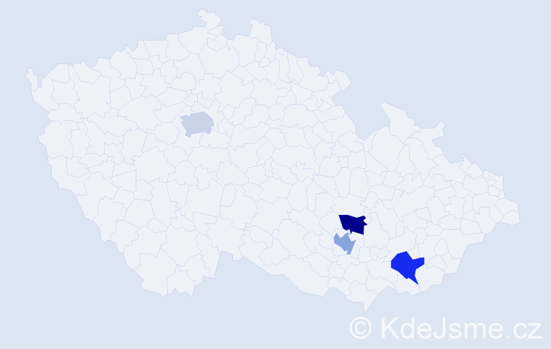 Příjmení: 'Adamovich', počet výskytů 4 v celé ČR