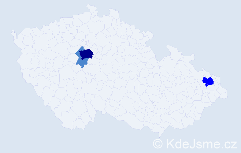 Příjmení: 'Czeizelová', počet výskytů 11 v celé ČR