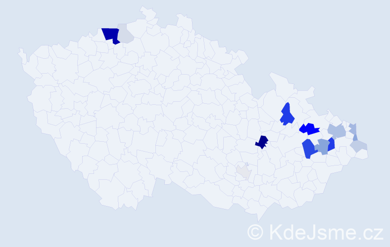 Příjmení: 'Bittala', počet výskytů 43 v celé ČR