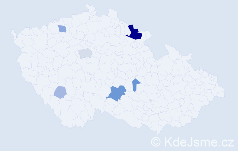 Příjmení: 'Kamitz', počet výskytů 22 v celé ČR