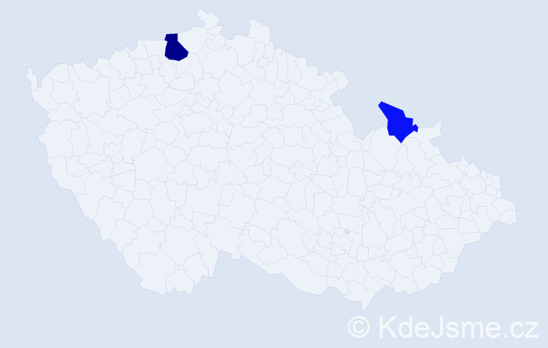 Příjmení: 'Dellavalle', počet výskytů 4 v celé ČR
