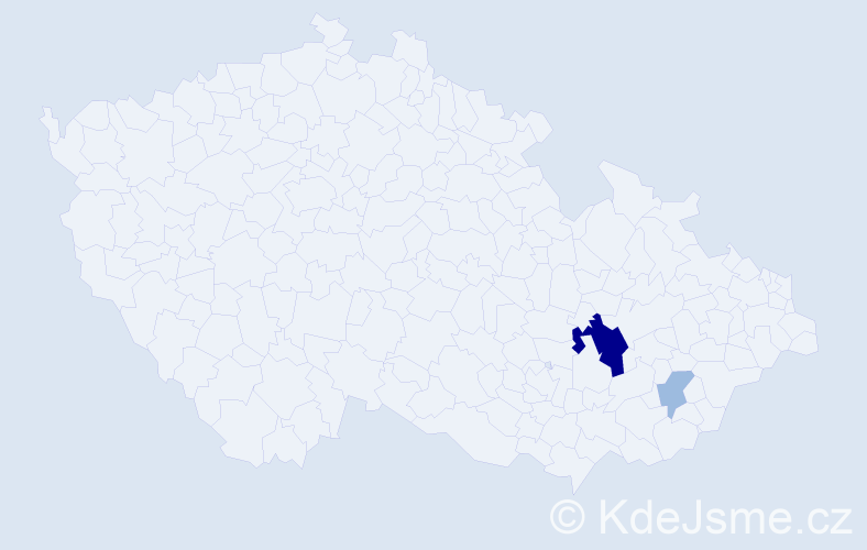 Příjmení: 'Ceconíková', počet výskytů 5 v celé ČR