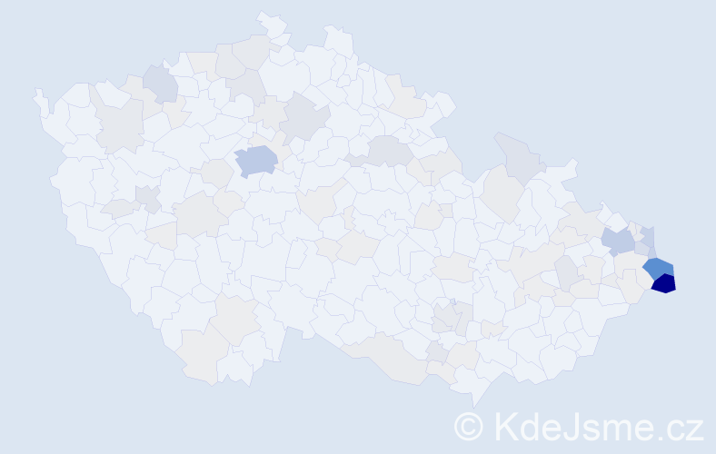 Příjmení: 'Kufová', počet výskytů 395 v celé ČR