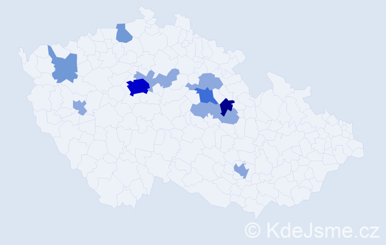 Příjmení: 'Rozlivková', počet výskytů 37 v celé ČR
