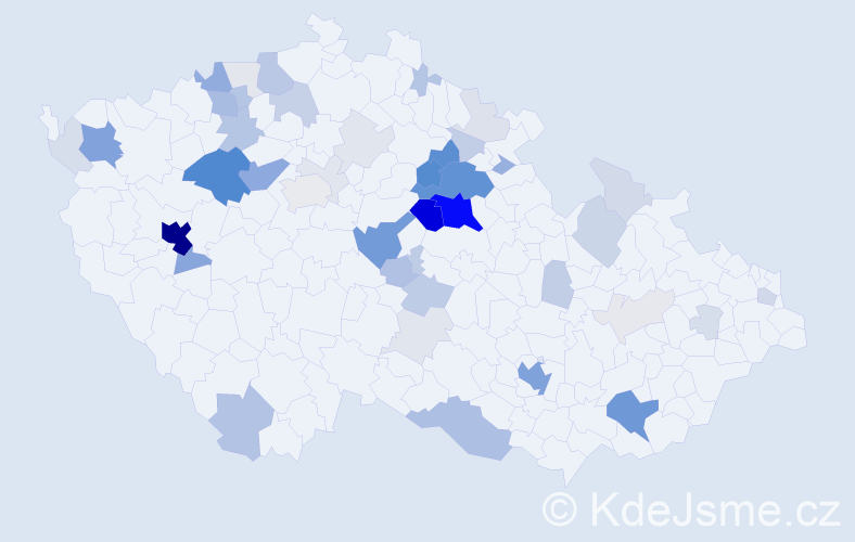 Příjmení: 'Banda', počet výskytů 217 v celé ČR