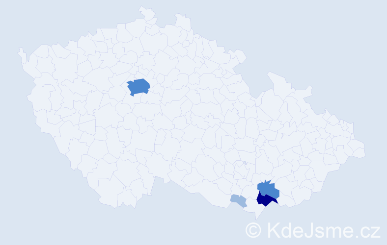 Příjmení: 'Baldriánová', počet výskytů 9 v celé ČR