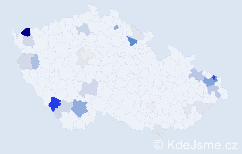 Příjmení: 'Kursová', počet výskytů 88 v celé ČR