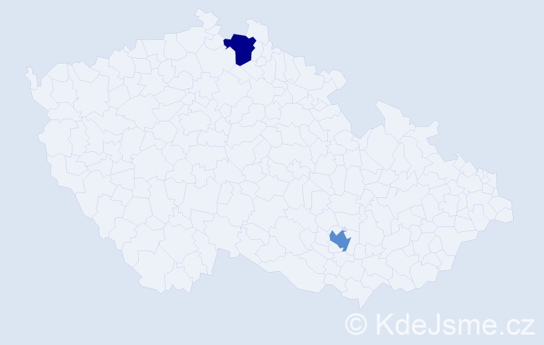 Příjmení: 'Korlat', počet výskytů 2 v celé ČR