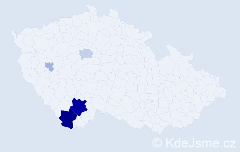 Příjmení: 'Farabauerová', počet výskytů 22 v celé ČR