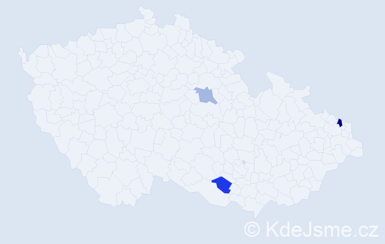 Příjmení: 'Majernik', počet výskytů 4 v celé ČR