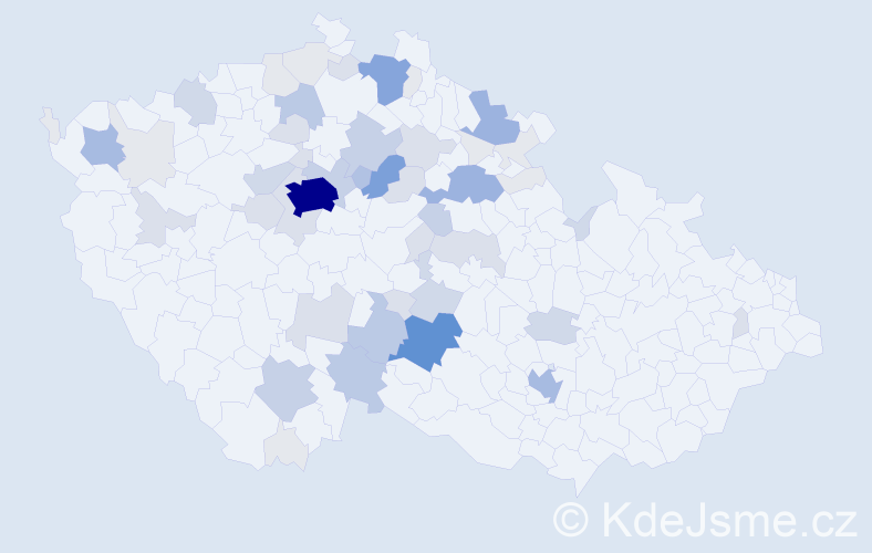 Příjmení: 'Rychetský', počet výskytů 207 v celé ČR