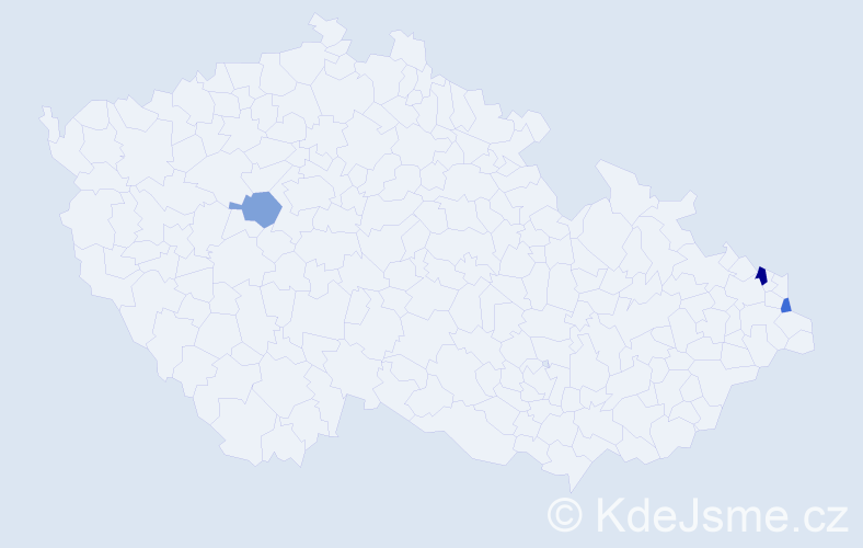 Příjmení: 'Rúberová', počet výskytů 4 v celé ČR