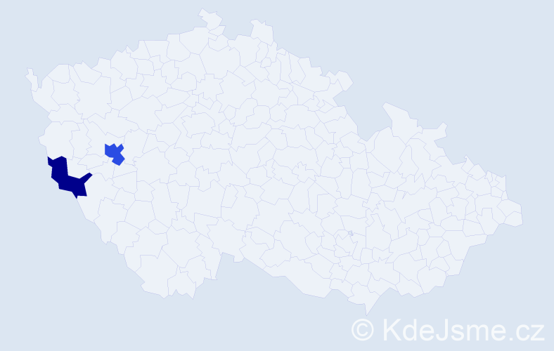 Příjmení: 'Kazimierová', počet výskytů 3 v celé ČR