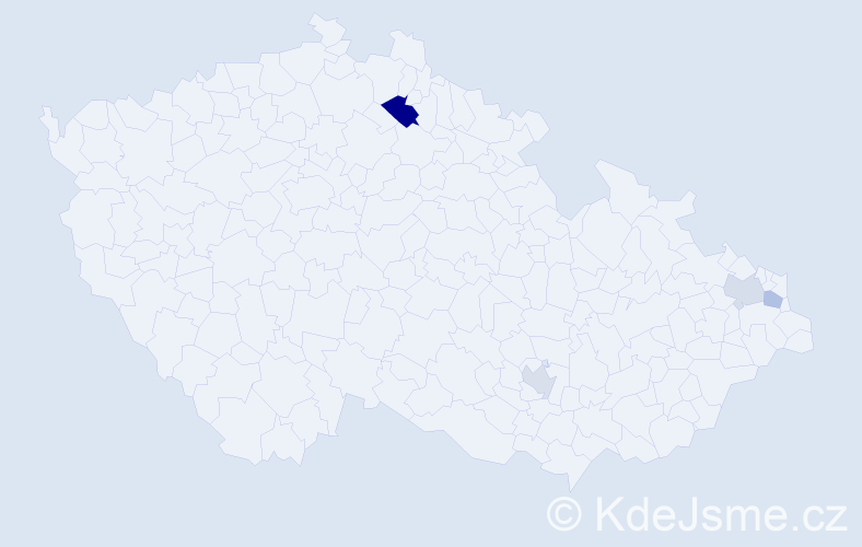 Příjmení: 'Kleszcz', počet výskytů 6 v celé ČR