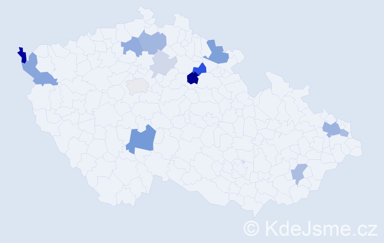 Příjmení: 'Jablonovská', počet výskytů 35 v celé ČR