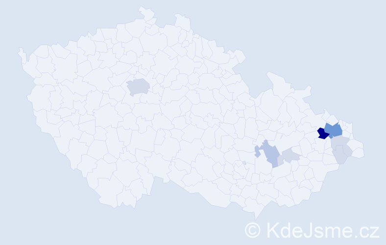 Příjmení: 'Kremzerová', počet výskytů 29 v celé ČR