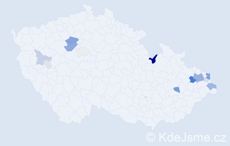 Příjmení: 'Pinčák', počet výskytů 31 v celé ČR