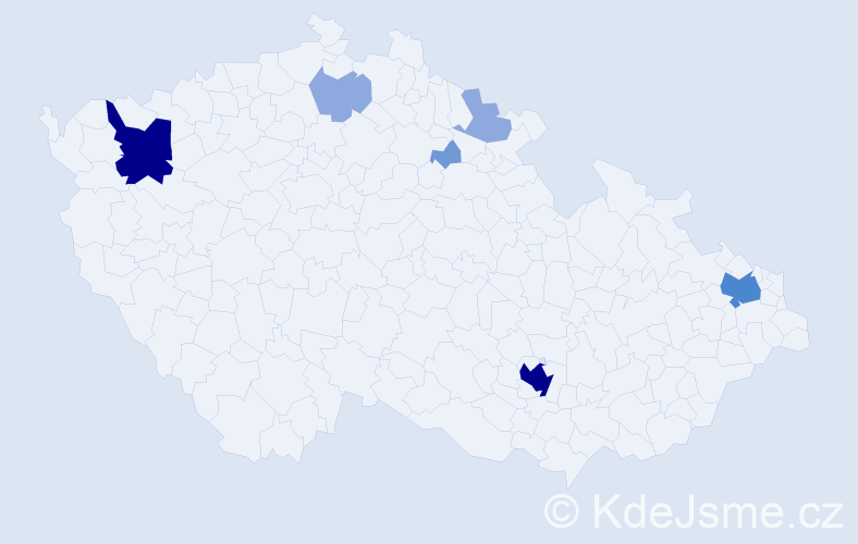 Příjmení: 'Schramek', počet výskytů 19 v celé ČR