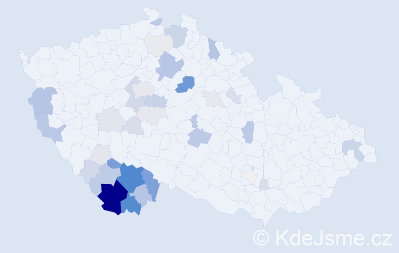 Příjmení: 'Bürger', počet výskytů 191 v celé ČR