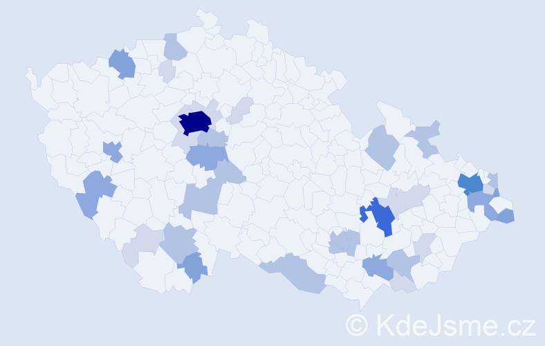 Příjmení: 'Marčan', počet výskytů 97 v celé ČR
