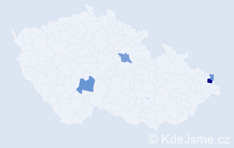 Příjmení: 'Kozačková', počet výskytů 6 v celé ČR