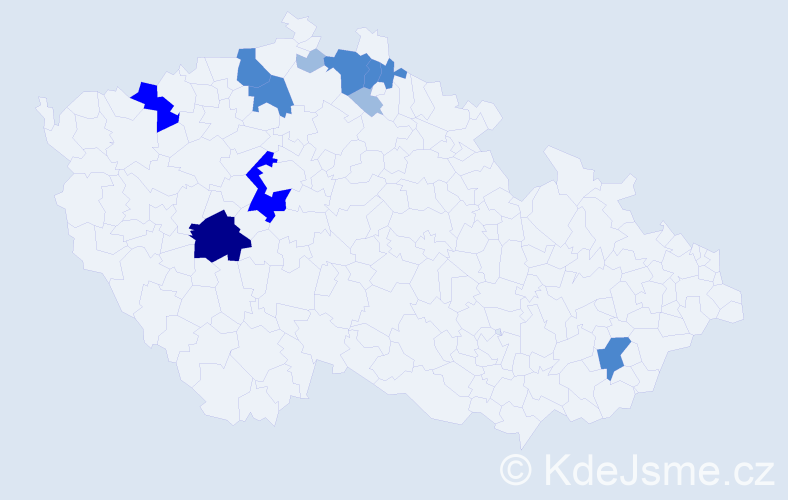 Příjmení: 'Gahlerová', počet výskytů 24 v celé ČR