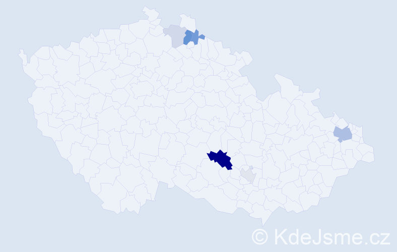 Příjmení: 'Pavlidis', počet výskytů 15 v celé ČR