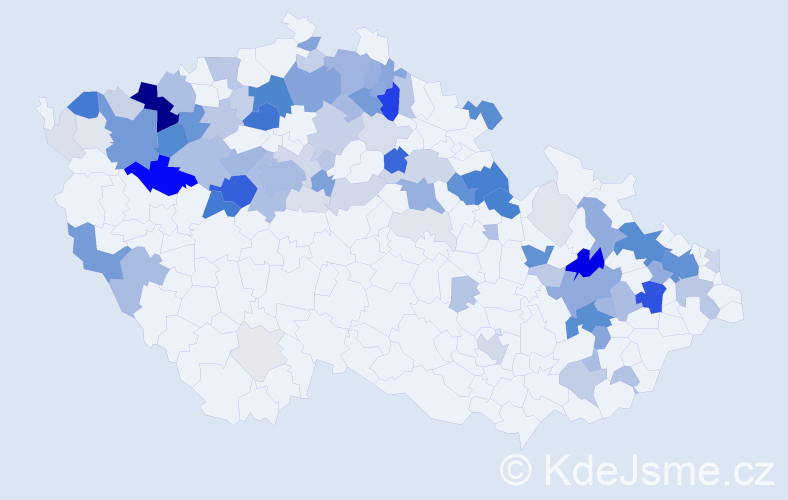 Příjmení: 'Knopová', počet výskytů 367 v celé ČR