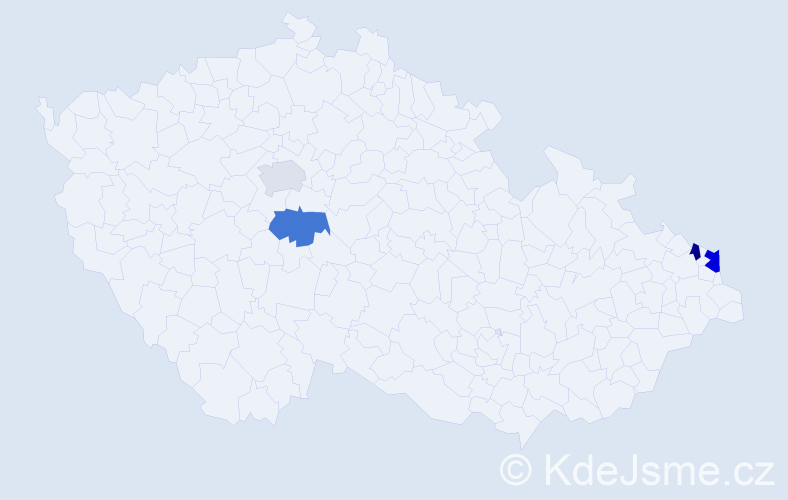 Příjmení: 'Tomkivová', počet výskytů 5 v celé ČR