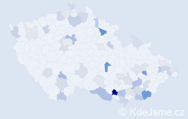 Příjmení: 'Zigová', počet výskytů 99 v celé ČR