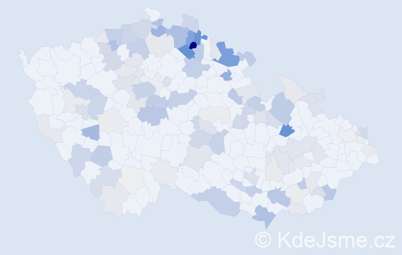 Příjmení: 'Hübnerová', počet výskytů 404 v celé ČR