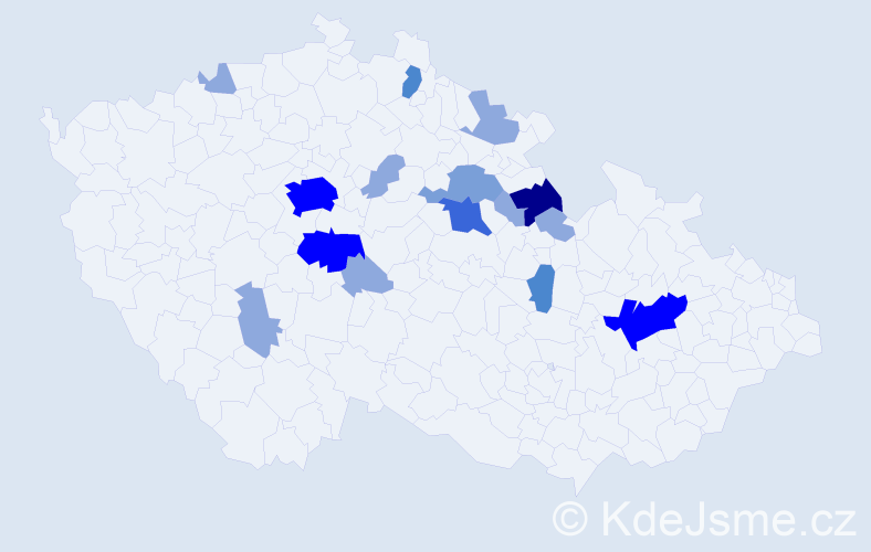 Příjmení: 'Klecová', počet výskytů 41 v celé ČR