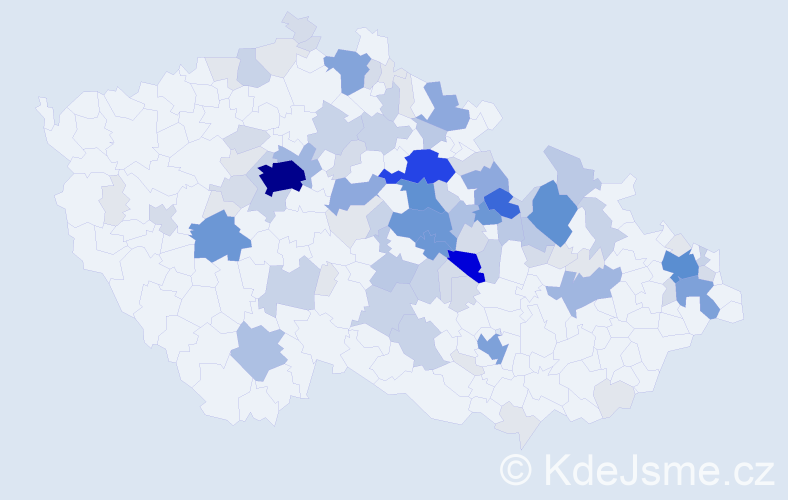Příjmení: 'Mlynářová', počet výskytů 392 v celé ČR