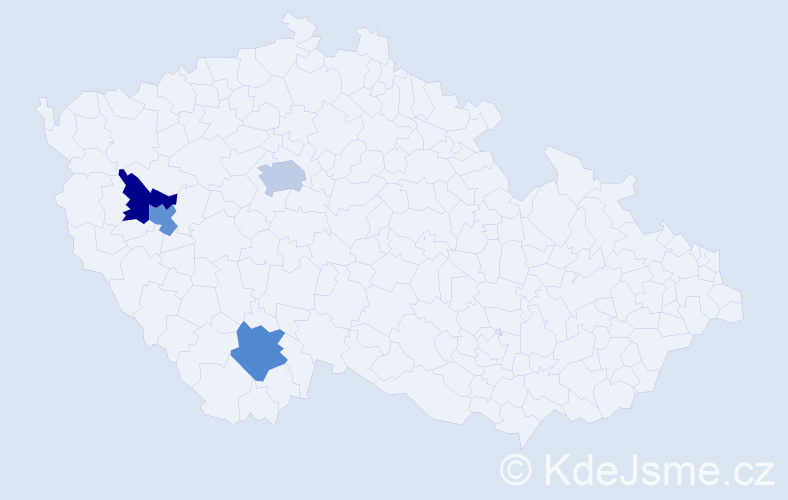 Příjmení: 'Zewelová', počet výskytů 13 v celé ČR