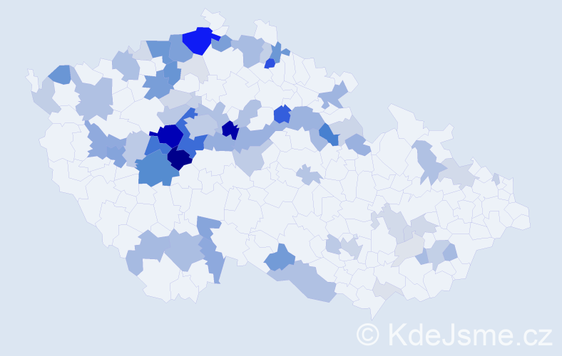Příjmení: 'Klimtová', počet výskytů 293 v celé ČR