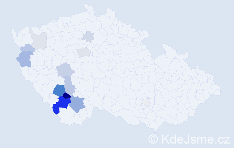 Příjmení: 'Chadová', počet výskytů 46 v celé ČR