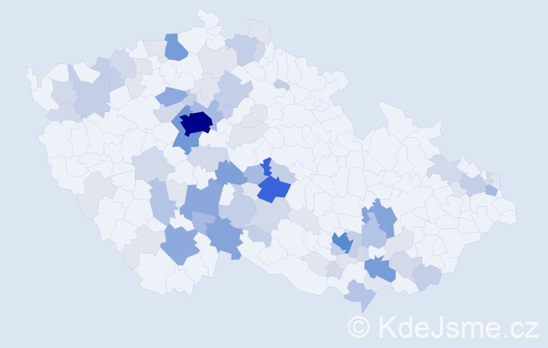 Příjmení: 'Mendl', počet výskytů 259 v celé ČR
