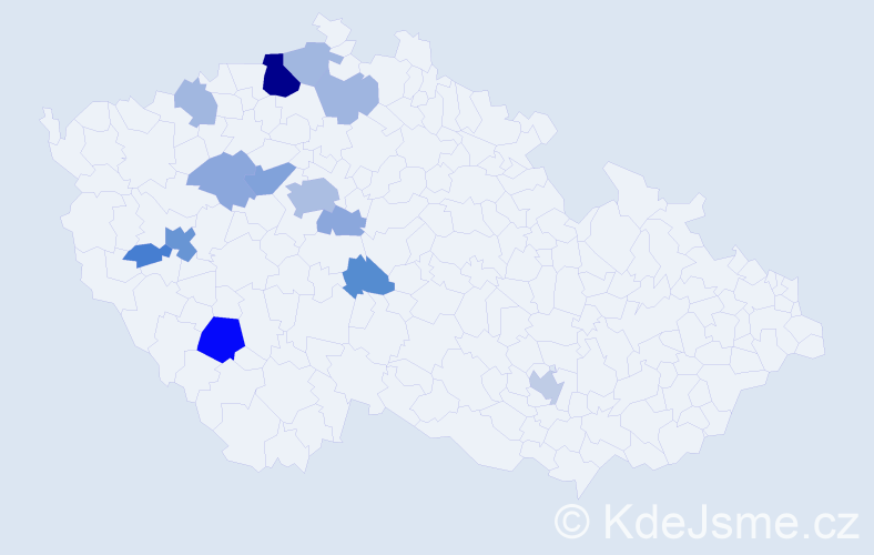 Příjmení: 'Glückseligová', počet výskytů 34 v celé ČR